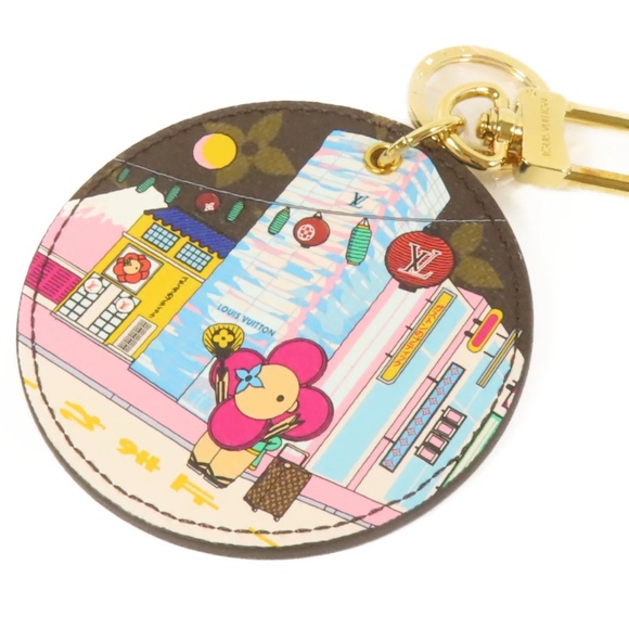 LOUIS VUITTON LV GHW VIVIENNE PORTE CLES Hollywood ILLUSTRE CHARM MONOGRAM BROWN - Picture 2 of 6